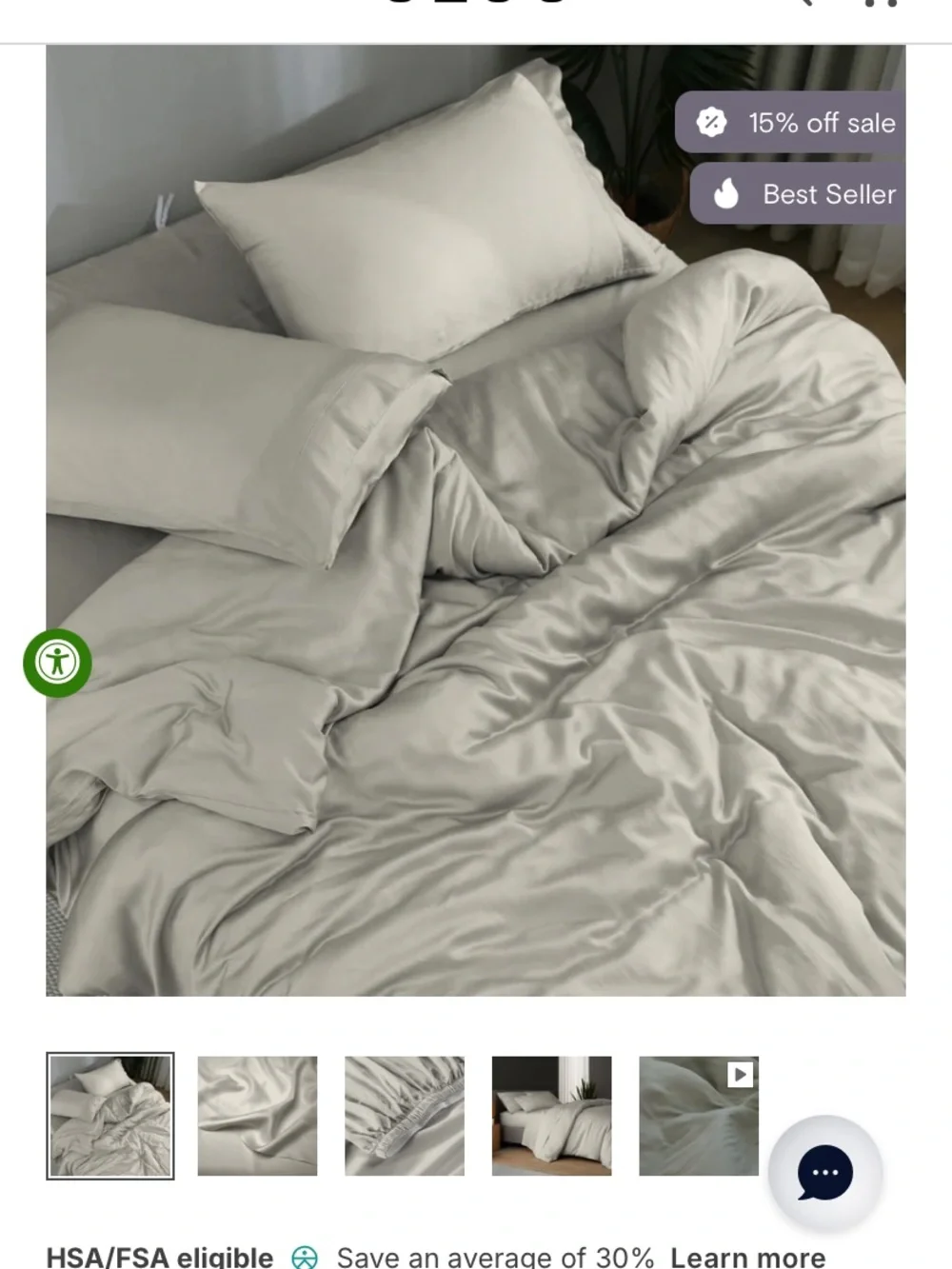 NWT Sijo DOZ king Bamboo Sheet Set - 2 Pillowcases, 1 Fitted & 1 Flat Sheet